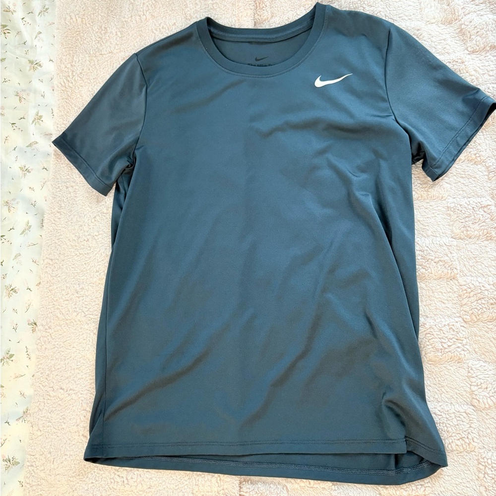 Nike Teal Sports Tee with White Logo